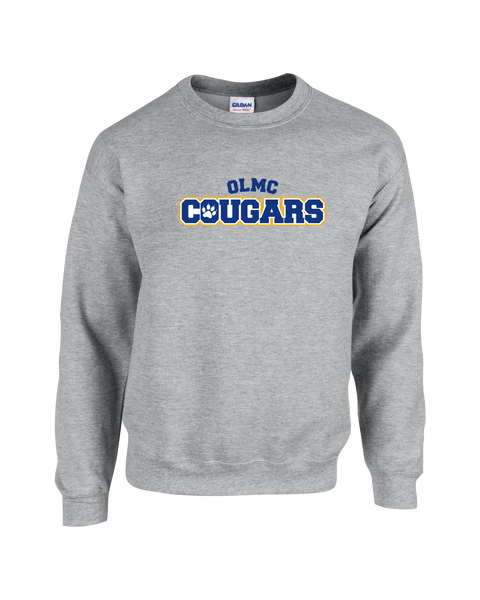 OLMC Cougars Youth Fleece Crewneck with Printed Logo