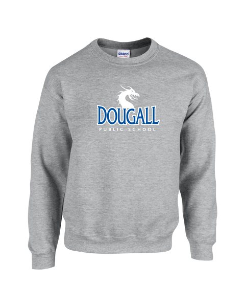 Dougall Adult Fleece Crewneck with Printed Logo