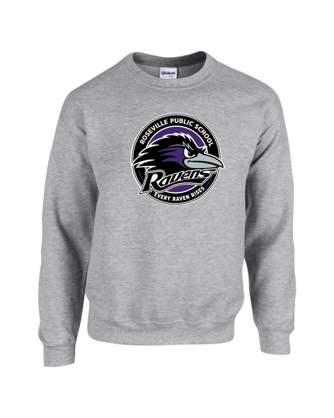 Roseville Adult Fleece Crewneck with Printed Logo