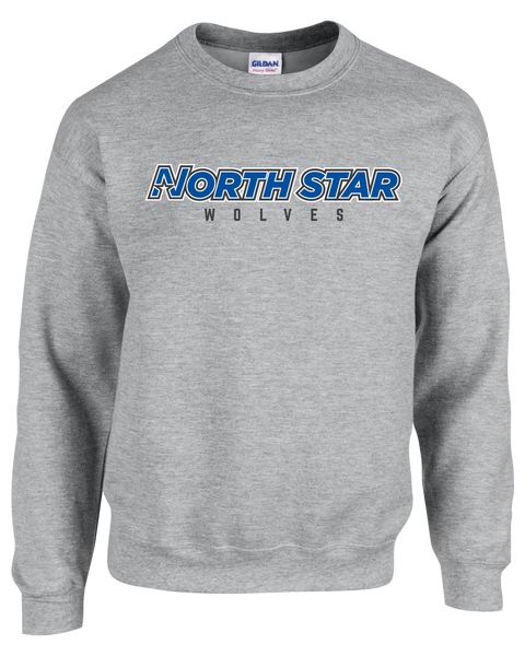 North Star Adult Fleece Crewneck with Printed Logo