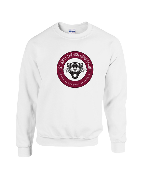 St. Anne French Immersion Adult Fleece Crewneck with Printed Logo