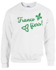 Mère-Teresa "Franco Fiers Script" Adult Fleece Crewneck with Printed Logo