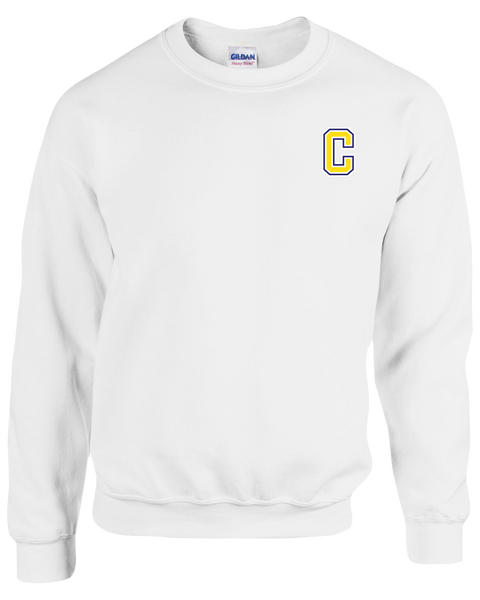 Central Baseball Adult Fleece Crewneck with Printed Left Chest Logo