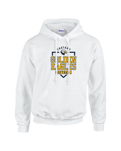 Chatham Golden Eagles Adult Cotton Pull Over Hooded Sweatshirt with Printed Logo