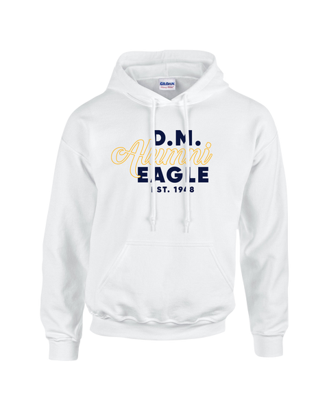 DM Eagle Alumni Adult Cotton Pull Over Hooded Sweatshirt with Printed Logo