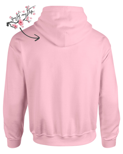 YQG Collective 'Pink' Adult Hooded Sweatshirt with Printed Logo