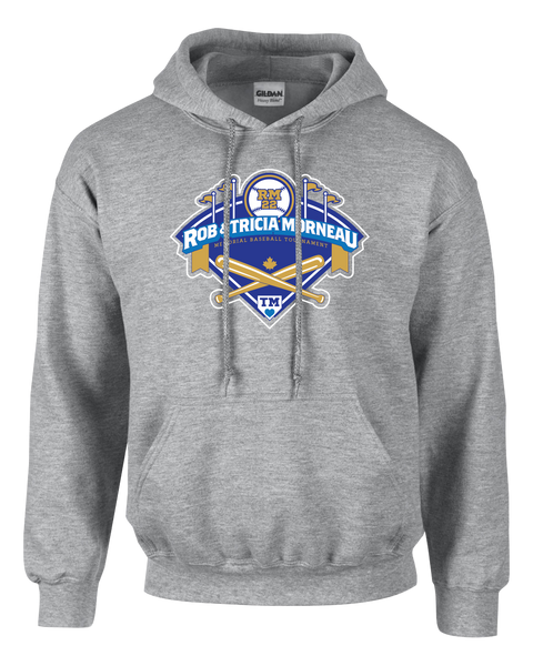 Rob & Tricia Morneau Tournament Adult Cotton Pull Over Hooded Sweatshirt with Printed Logo