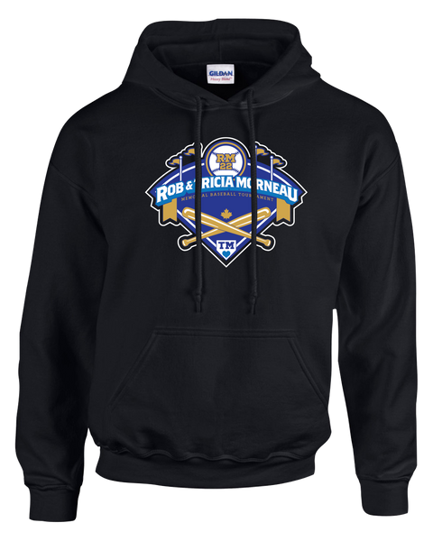 Rob & Tricia Morneau Tournament Adult Cotton Pull Over Hooded Sweatshirt with Printed Logo