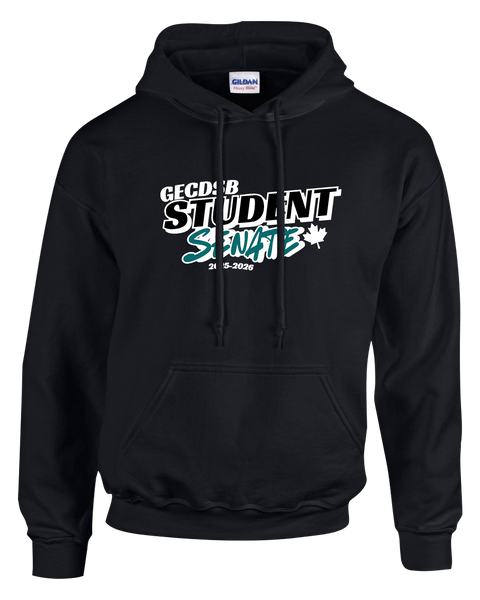 GECDSB "Student Senate" Adult Cotton Pull Over Hooded Sweatshirt with Printed Logo