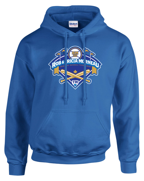 Rob & Tricia Morneau Tournament Adult Cotton Pull Over Hooded Sweatshirt with Printed Logo