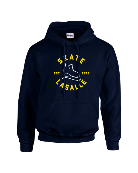Skate LaSalle Est. 1975 Adult Cotton Pull Over Hooded Sweatshirt with Printed Logo