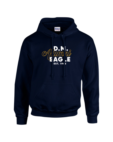 DM Eagle Alumni Adult Cotton Pull Over Hooded Sweatshirt with Printed Logo