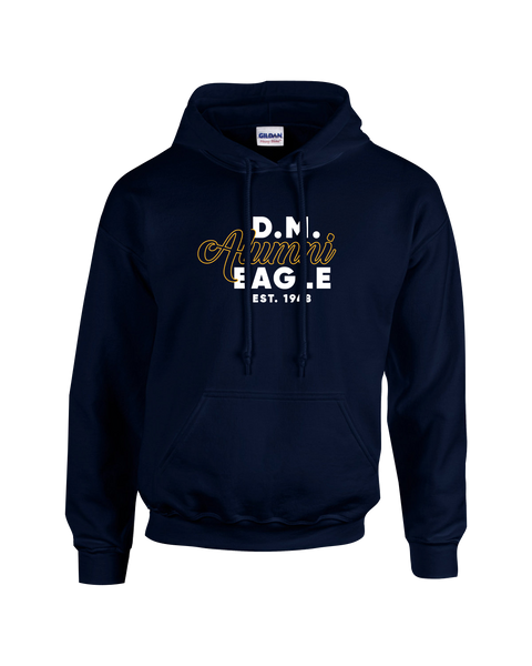 DM Eagle Alumni Youth Cotton Pull Over Hooded Sweatshirt with Printed Logo