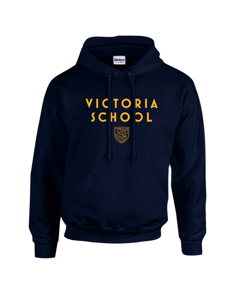 School Victoria Adult Cotton Pull Over Hooded Sweatshirt with Printed Logo