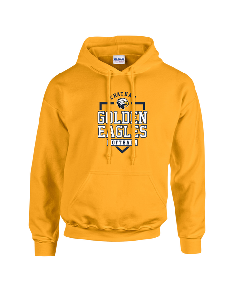 Chatham Golden Eagles Adult Cotton Pull Over Hooded Sweatshirt with Printed Logo