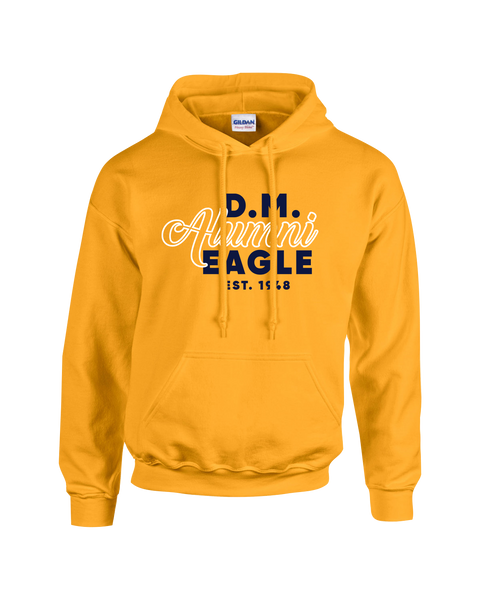 DM Eagle Alumni Youth Cotton Pull Over Hooded Sweatshirt with Printed Logo