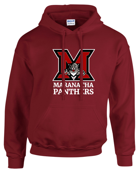 Maranatha Panthers Adult Cotton Pull Over Hooded Sweatshirt with Printed Logo