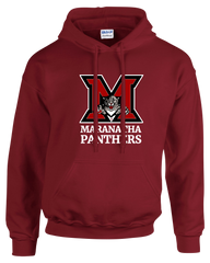 Maranatha Panthers Adult Cotton Pull Over Hooded Sweatshirt with Printed Logo