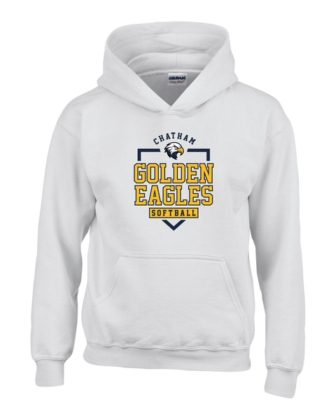 Chatham Golden Eagles Youth Cotton Pull Over Hooded Sweatshirt with Printed Logo