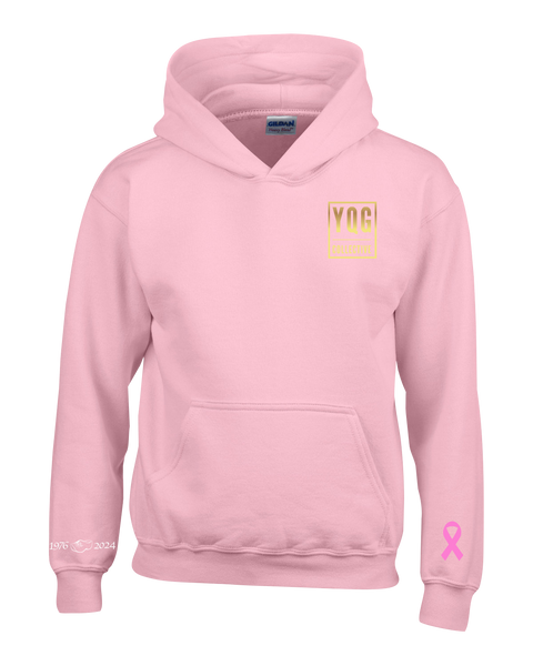 YQG Collective 'Pink' Youth Hooded Sweatshirt with Printed Logo