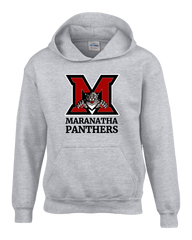 Maranatha Panthers Youth Cotton Pull Over Hooded Sweatshirt with Printed Logo