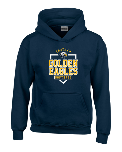 Chatham Golden Eagles Youth Cotton Pull Over Hooded Sweatshirt with Printed Logo