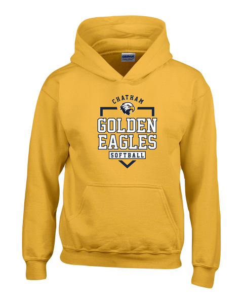 Chatham Golden Eagles Youth Cotton Pull Over Hooded Sweatshirt with Printed Logo