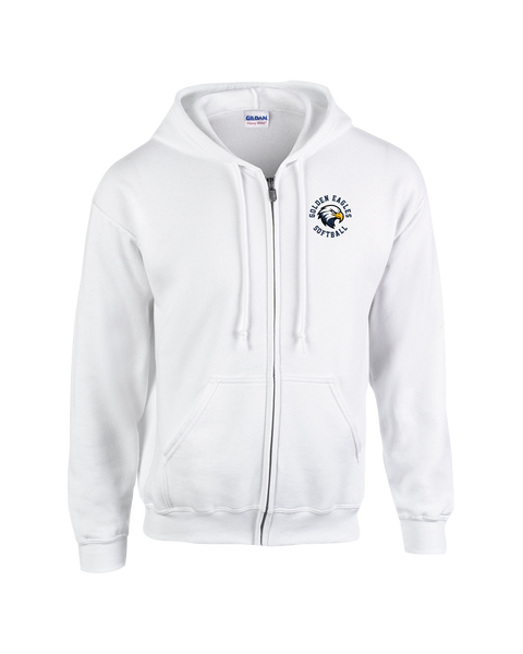 Chatham Golden Eagles Adult Cotton Full Zip Hooded Sweatshirt with Left Chest Embroidered Logo