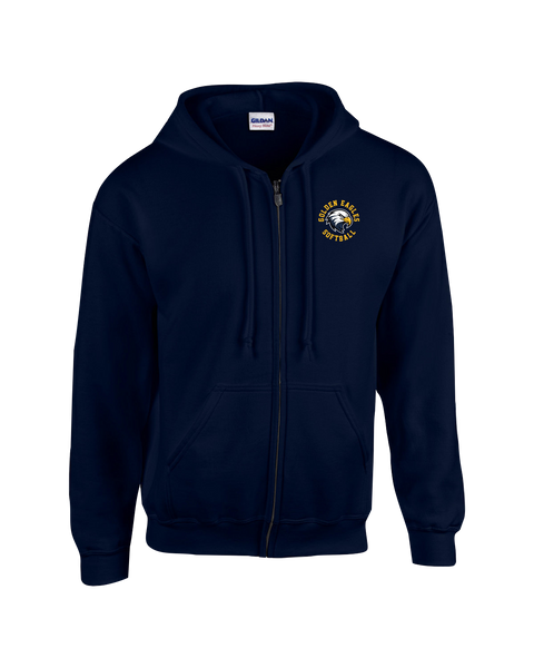 Chatham Golden Eagles Adult Cotton Full Zip Hooded Sweatshirt with Left Chest Embroidered Logo
