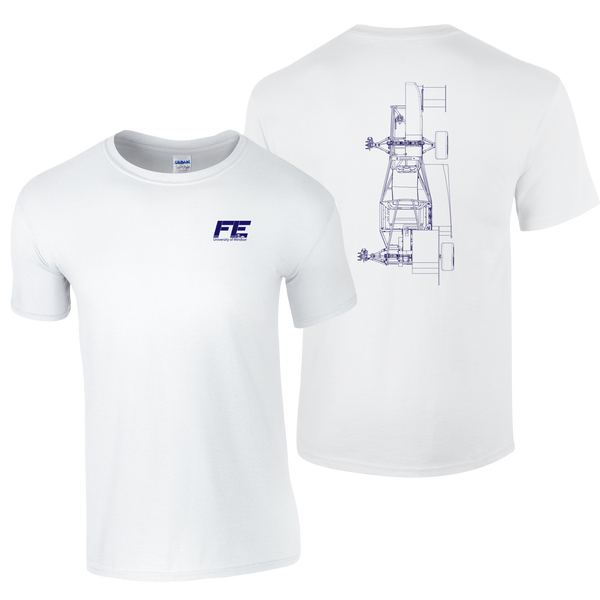 Formula Electric Team "Car" Adult Softstyle T-Shirt Printed Left Chest Logo