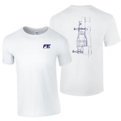 Formula Electric Team "Car" Adult Softstyle T-Shirt Printed Left Chest Logo