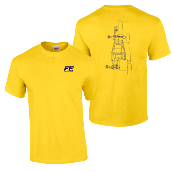 Formula Electric Team "Car" Adult Softstyle T-Shirt Printed Left Chest Logo