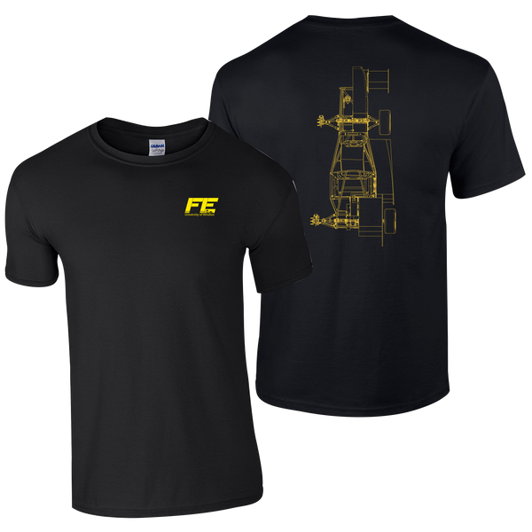 Formula Electric Team "Car" Adult Softstyle T-Shirt Printed Left Chest Logo