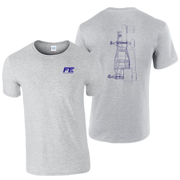 Formula Electric Team "Car" Adult Softstyle T-Shirt Printed Left Chest Logo