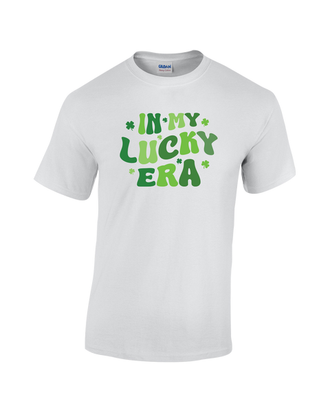 "In My Lucky Era" Adult Cotton T-Shirt with Printed logo