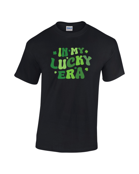 "In My Lucky Era" Adult Cotton T-Shirt with Printed logo