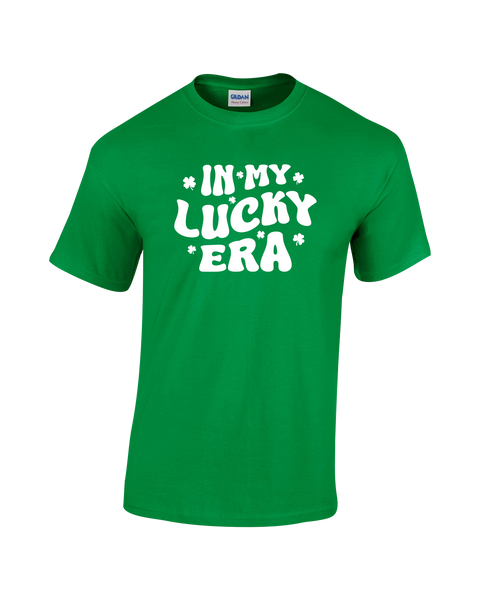 "In My Lucky Era" Adult Cotton T-Shirt with Printed logo