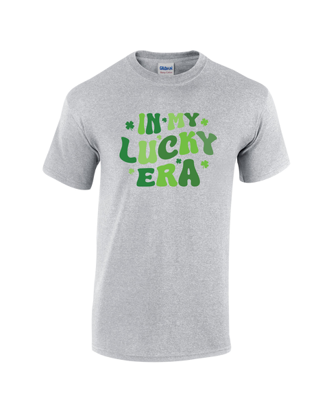 "In My Lucky Era" Adult Cotton T-Shirt with Printed logo