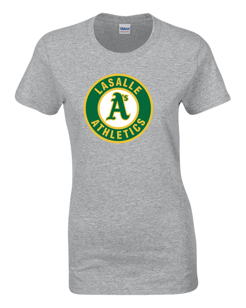 LaSalle Athletics Ladies Cotton Tee with Printed Logo