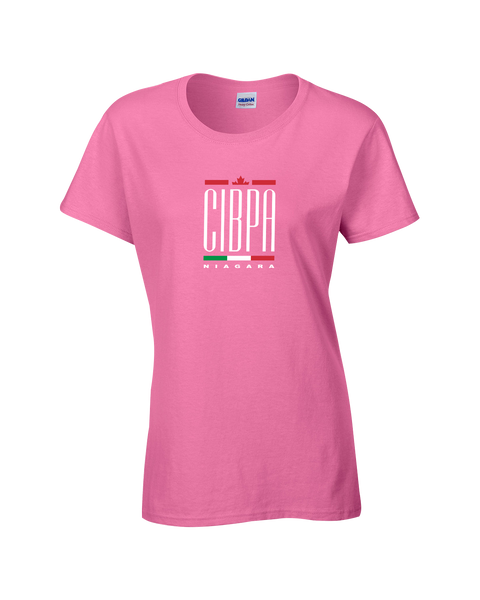 CIBPA Niagara Ladies Soft Touch Short Sleeve with Printed Logo