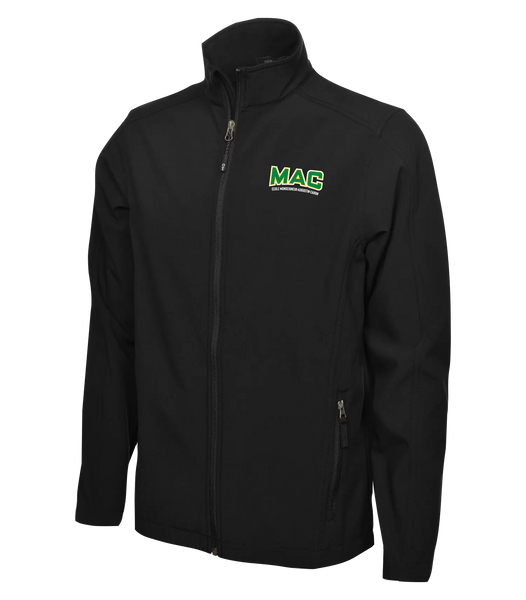 MAC Adult Water Repellent Soft Shell Jacket with Left Chest Embroidered Logo
