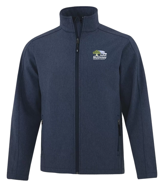 John McGivney Adult Water Repellent Soft Shell jacket with Embroidered Logo