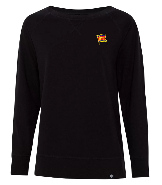 Windsor Yacht Club Flag Open Crew Fleece Sweatshirt with Embroidered Logo