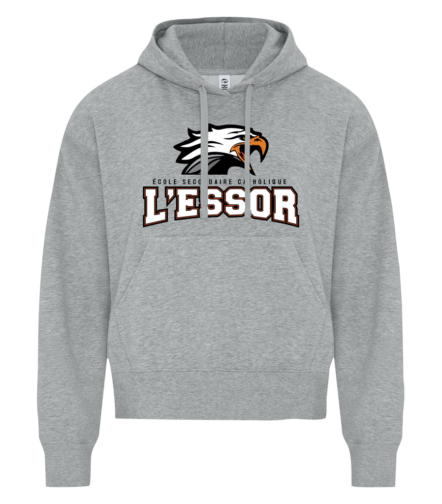 L'Essor Ladies Cotton Pull Over Hooded Sweatshirt with Embroidered Logo