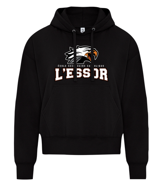 L'Essor Ladies Cotton Pull Over Hooded Sweatshirt with Embroidered Logo