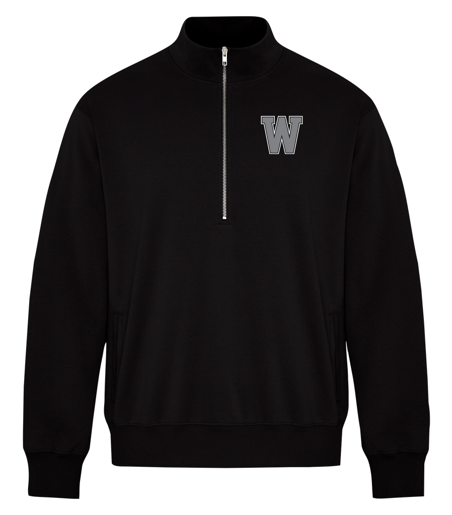 West Gate Adult Half-Zip Sweatshirt with Printed Logo