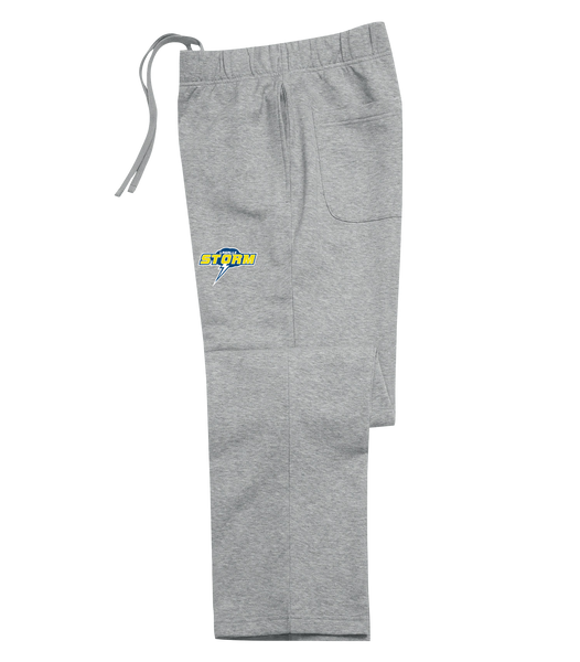 Storm Open Bottom Sweatpants with Printed Logo ADULT