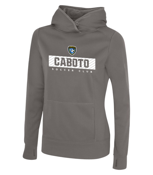 Caboto Soccer Club Block Letters Ladies Dri-Fit Hoodie with Printed Logo