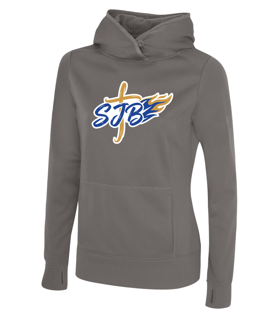 St. John the Baptist Ladies Dri-Fit Hoodie With Printed Logo