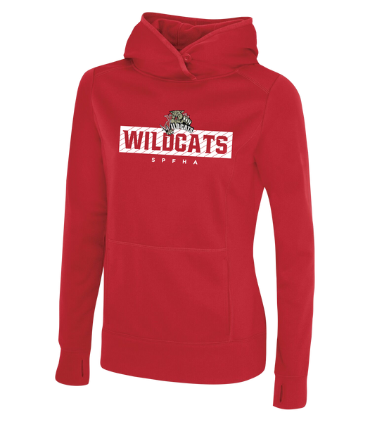 Wildcats SPFHA Block Letters Ladies Dri-Fit Hoodie Sweatshirt with Printed Logo